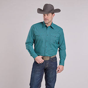 Men's Mini Check Stretch Shirt - Roper