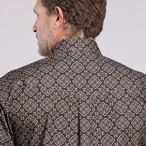 Men's Bronze Medallion Button Down Shirt - Roper
