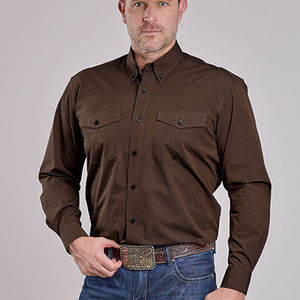 Men's Solid Button Down Shirt - Roper