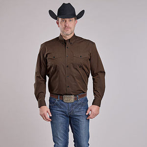 Men's Solid Button Down Shirt - Roper