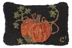 Pumpkin on Black Decorative Pillow - Chandler 4 Corners