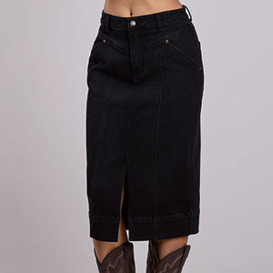 Women's Denim Maxi Skirt - Stetson
