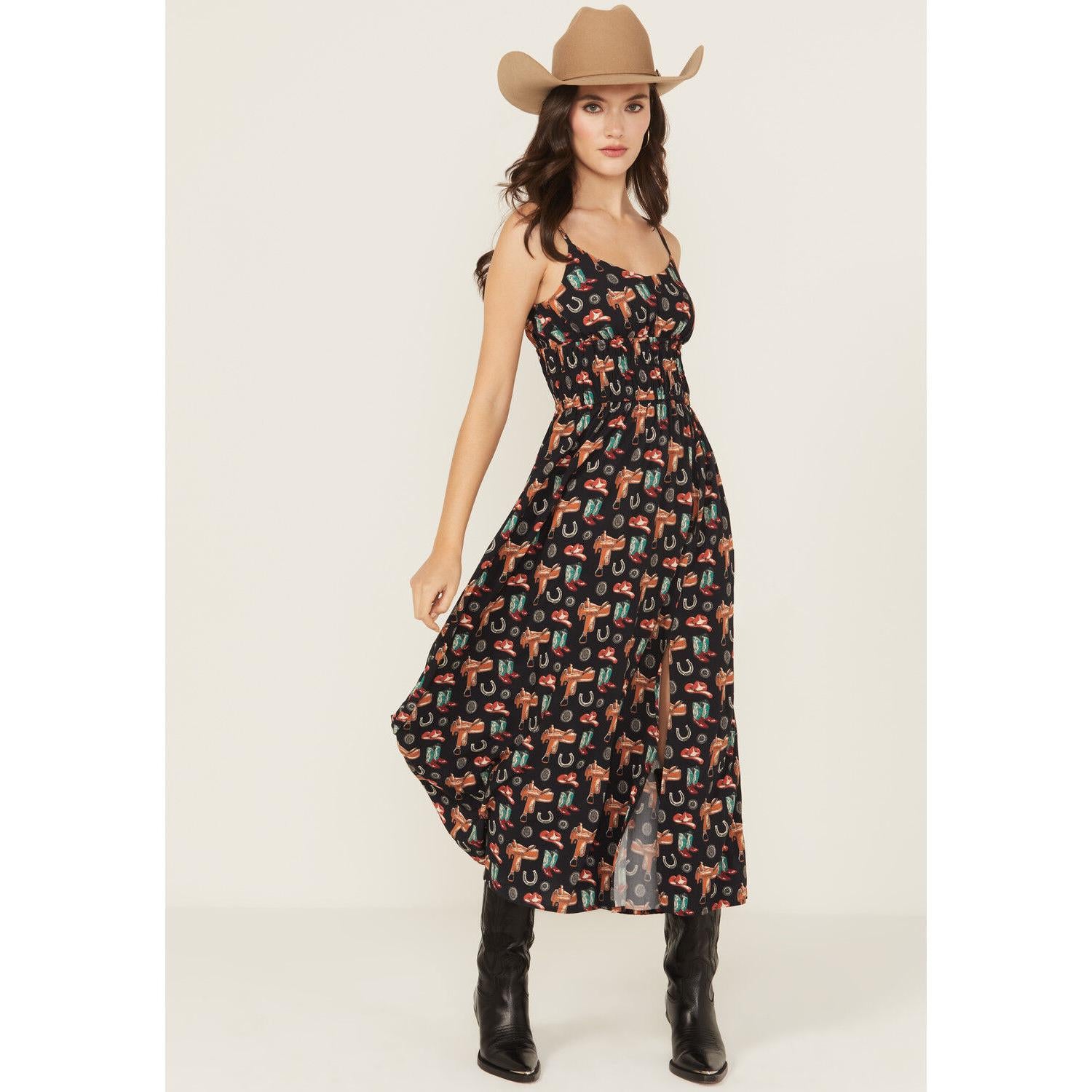 Women's Conversational Midi Dress - Rock & Roll Denim Hamley Western Store Women's Conversational Midi Dress - Rock & Roll Denim Hamley Western Store