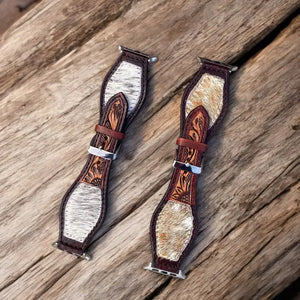 Cowhide Apple Watch Band  - Western Linens