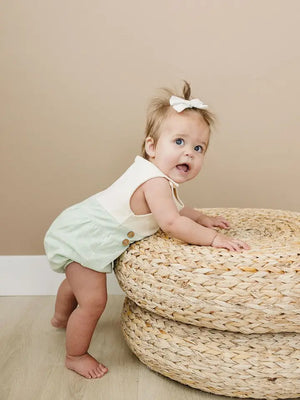 Organic Cotton Bubble Romper - I Love You