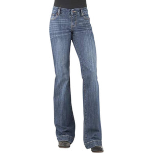 Women's Bottom Corner Pieced Back Jeans - Steston