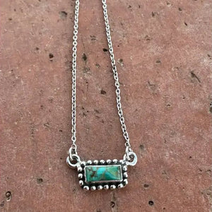 Kingman Turquoise Bar Necklaces - Nizhoni Traders LLC