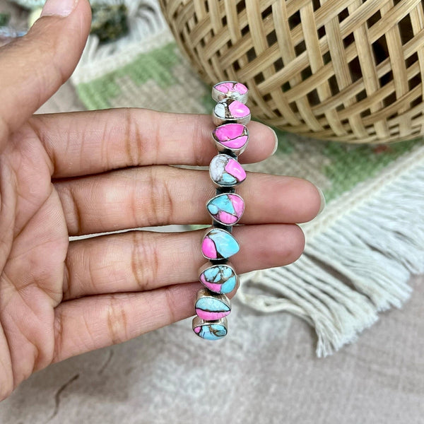 Cotton Candy Turquoise Bracelet- Nizhoni Traders LLC