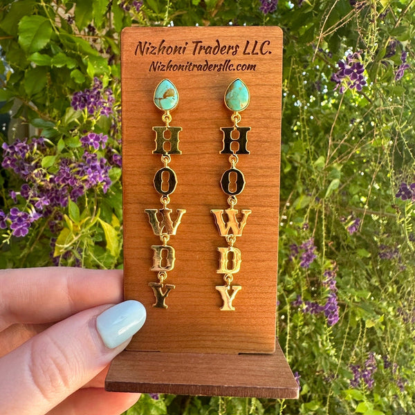 "the Golden Collection Turquoise Earrings- Nizhoni Traders LLC