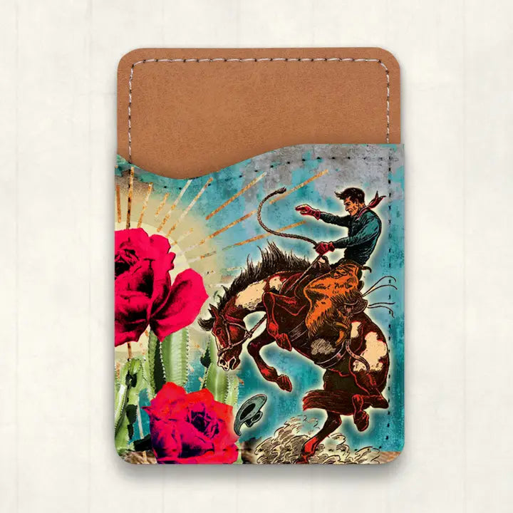 Cactus Rose Cowboy Phone Card Holder - Bungalow Blue Trading Co Hamley Western Store Cactus Rose Cowboy Phone Card Holder - Bungalow Blue Trading Co Hamley Western Store