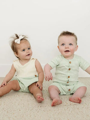 Organic Cotton Bubble Romper - I Love You
