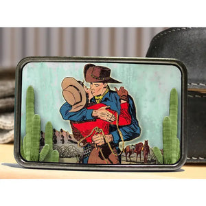 Western Romance Belt Buckle - Bungalow Blue Trading Co