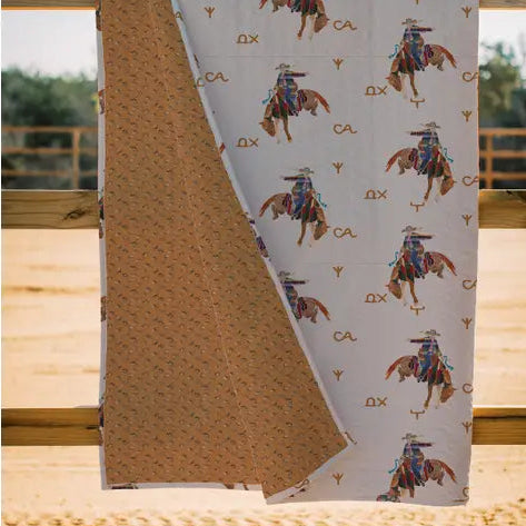 Casey Cowgirl Patchwork Linen Queen Quilt - Ida Mae Home