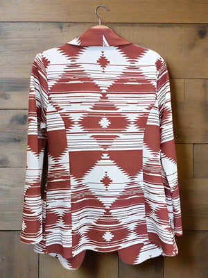 Women's Aztec Print Blazer - Avery
