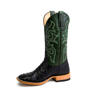 Men's Black Full Quill Ostrich Boots - Horse Power