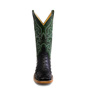 Men's Black Full Quill Ostrich Boots - Horse Power