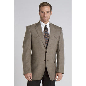 Men's Big and Tall Plano Brown Sport Coat - Cripple Creek