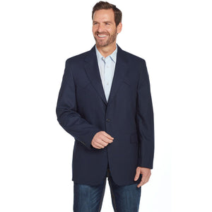 Men's Navy Plano Sport Coat - Sidran