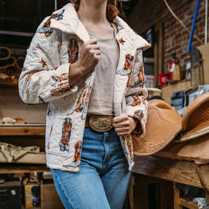 Thunderbird Boots Hook Em Quilted Jacket - Ida Mae Home