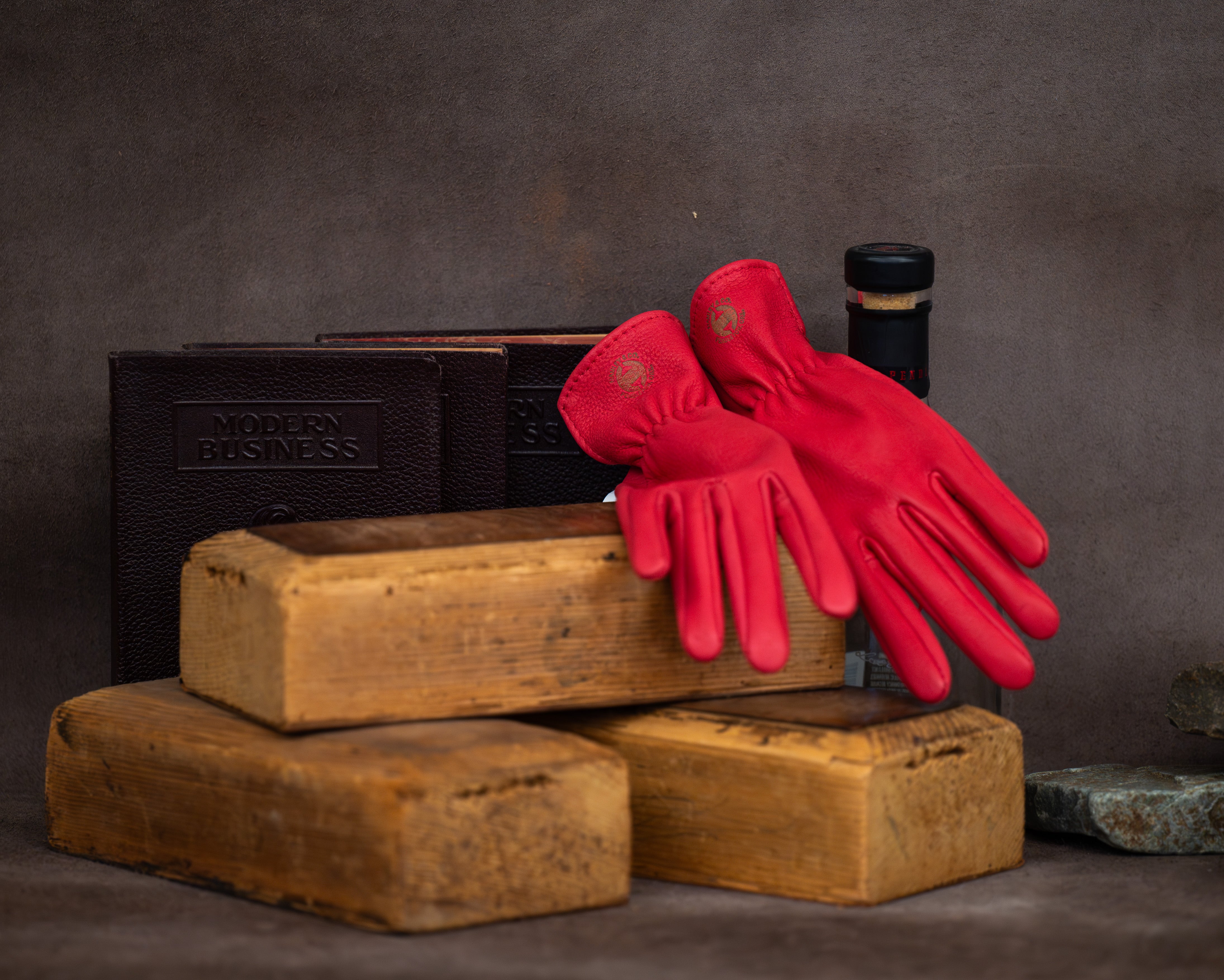 Deerskin Dress Glove Red