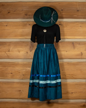 Green Ribbon Skirt - Terri Carnes-Hamley Western Store