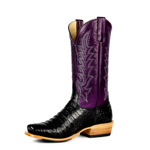 Men's Black Caiman Belly Boots - Horse Power