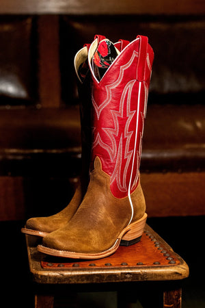 Women's Commander Red Boots - Macie Bean