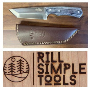 Fixed Skinner with Sheath - Rill Simple Tools