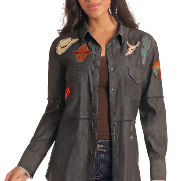 Women's Western Patches Shirt - Panhandle Slim