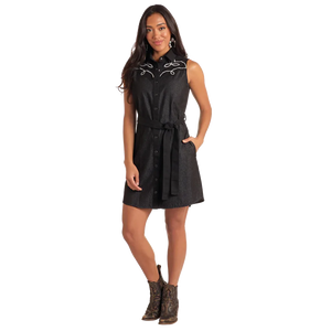 Women's Two Tone Yoked Dress  - PANHANDLE