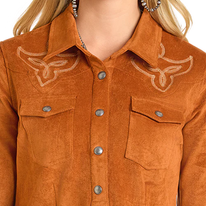 Women's Henley Shirt Dress - Panhandle Slim