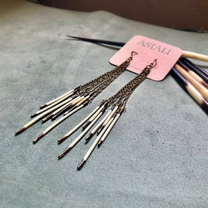 Porcupine Quill Fringe Earrings - ASTALI