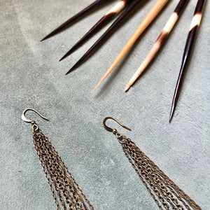 Porcupine Quill Fringe Earrings - ASTALI