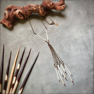 Porcupine Quill Fringe Style Necklace - ASTALI