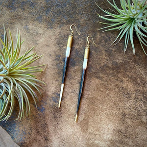 Porcupine Quill in Bullet Earrings - ASTALI