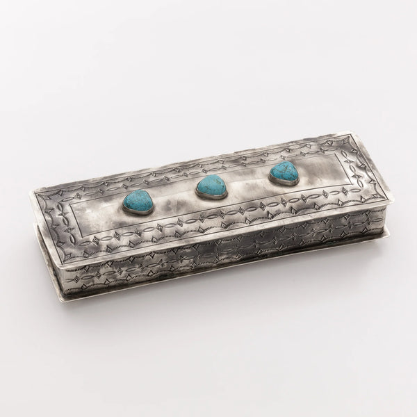 Three Stone Long Stamped Box - J. Alexander