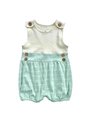 Organic Cotton Bubble Romper - I Love You