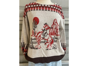 Vintage Cowgirl Sweater - Cotton & Rye Outfitters