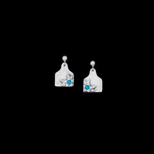 The Turquoise Blossom Earrings - Vogt Silversmiths