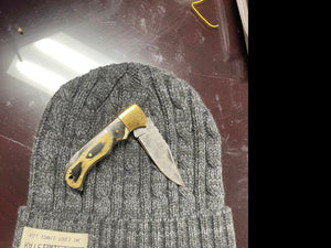 Grey Damascus Fold with Sheath - Rill Simple Tools