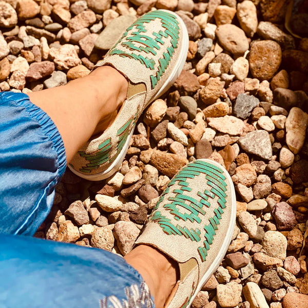 Women's Dakota Leather Tennis Shoes - Agave Sky