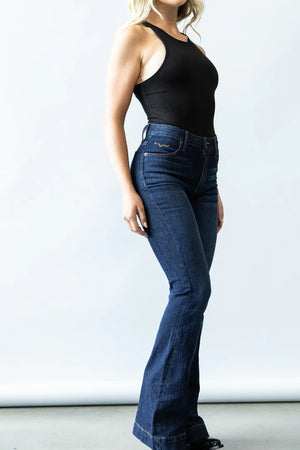 Women's Jennifer Dark Wash Jeans - Kimes Ranch