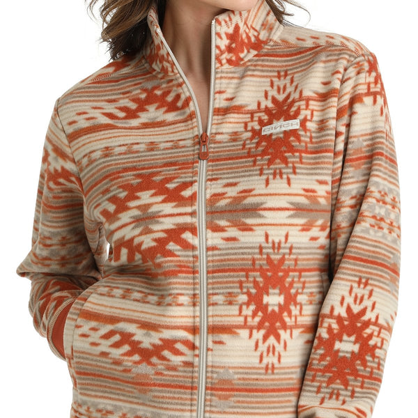 Women's Southwestern Print Fleece Jacket - Cinch