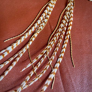 Mini Feather Earrings Ginger Grizzly - ASTALI