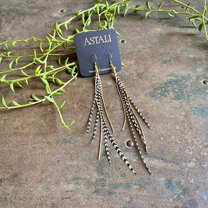 Mini Feather Earrings Grizzly - ASTALI