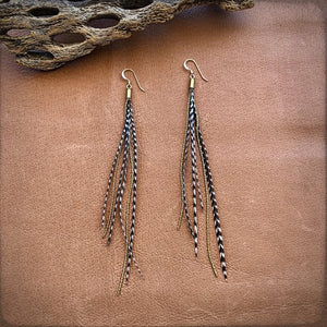 Mini Feather Earrings Grizzly - ASTALI