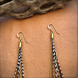 Mini Feather Earrings Grizzly - ASTALI