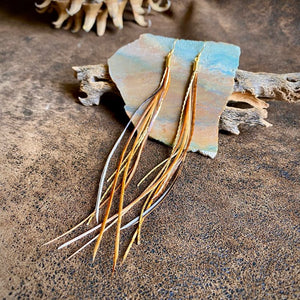 Mini Feather Natural Earrings - ASTALI