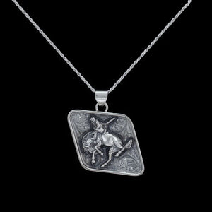 The Bronco Rider Pendant - Vogt Silversmiths