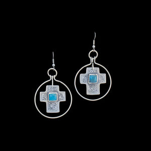 The Whitney Cross Earrings - Vogt Silversmiths